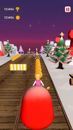 Santa Girl - 3D Runner Games - Screenshot 2