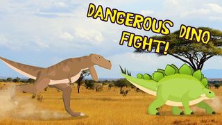 T-Rex Fights Stegosaurus - Screenshot 1