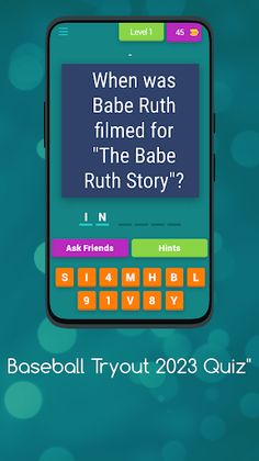 BASEBALL TRYOUT 2023 QUIZ - Screenshot 1