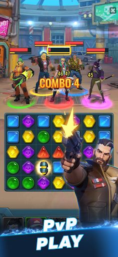 Puzzle Raiders: Zombie Match-3 - Screenshot 1
