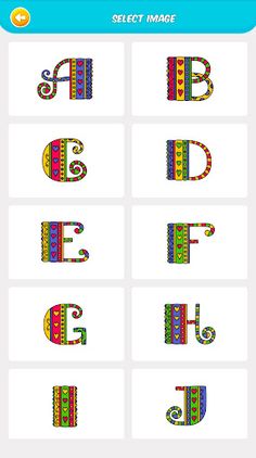 Coloring Doodle Letters - Screenshot 1