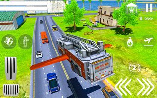Flying Robot Fire Truck Game - Screenshot 2
