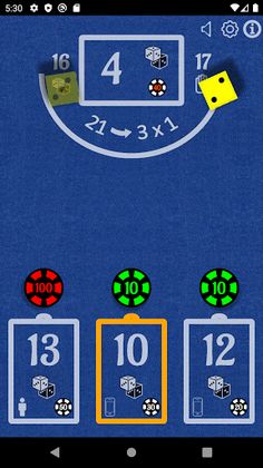 Black Jack with dice - Screenshot 1