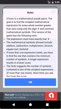 Four Fours - Screenshot 3