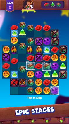 Spooky smash-Halloween match 3 - Screenshot 1