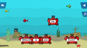 Learn English Game-Grab a Crab - Screenshot 1