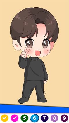 Kpop Games Kawaii Coloring - Screenshot 1