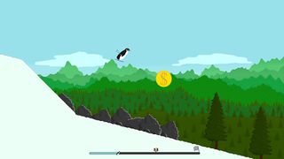 a game about a skiing penguin - Screenshot 1