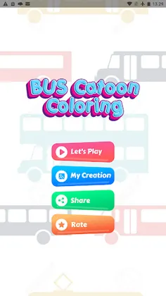 Cartoon bus coloring game - Screenshot 1