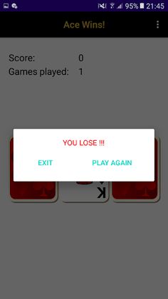 Ace Wins! A simple 3 cards gam - Screenshot 2