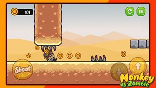 Monkey Vs Zombie 🐵⚔️👽 - Screenshot 2