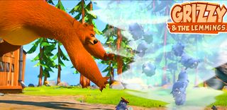 Grizzy And Lemmings MotorBike - Screenshot 1