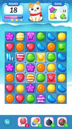 SNOWCATS : candy 3match - Screenshot 3