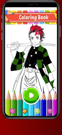 Tanjiro Demon Slayer Coloring - Screenshot 1