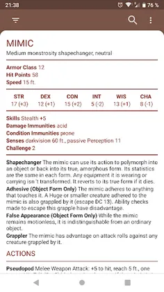 Bestiary 5th Edition - Screenshot 3