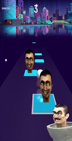 Toilet Tv 3D Tiles Hop - Screenshot 4