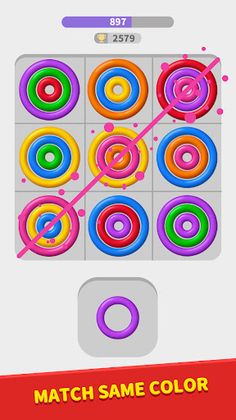 Color Rings Matching Puzzle - Screenshot 1
