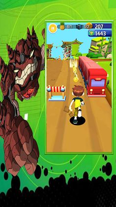 Subway Ben Omnitrix Alien Run - Screenshot 1
