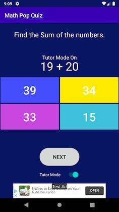 Math Pop Quiz - Screenshot 4