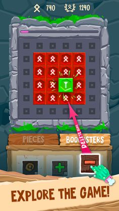TetraMerge - Rune Puzzle Brick - Screenshot 4