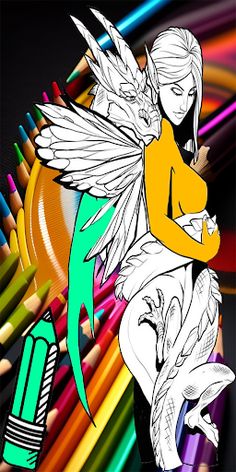 Myth & Fairy Coloring book - Screenshot 1
