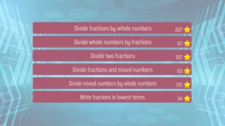 Dividing Fractions Math Game - Screenshot 1