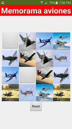 Memorama aviones - Screenshot 1