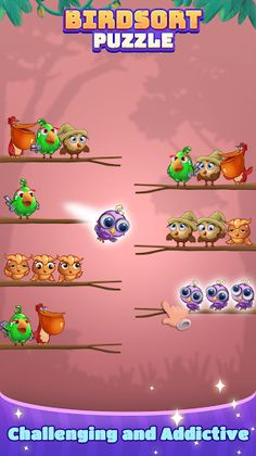 Bird Sort Puzzle - Color Fun - Screenshot 2