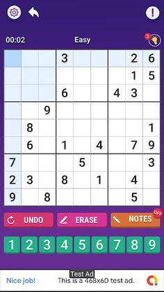 Puzzle SUDOKU - Screenshot 2