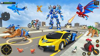 Police Tiger Robot Car Game 3D - Screenshot 2