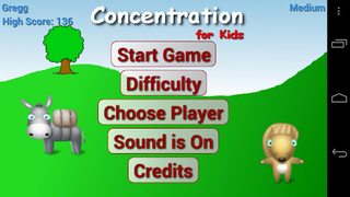Concentration for Kids - Screenshot 1