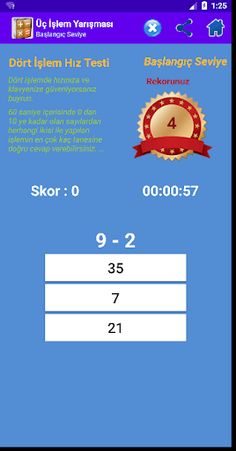 Üç İşlem Yarışması - Screenshot 3