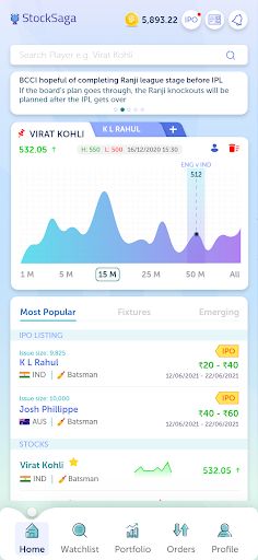 StockSaga: Fantasy Cricket App - Screenshot 3