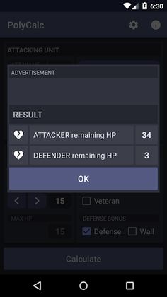 PolyCalc Battle Calculator - Screenshot 2