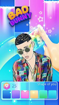 BAD BUNNY Piano Tiles - Screenshot 2