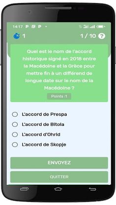 Quiz Marcedoine du Nord - Screenshot 3