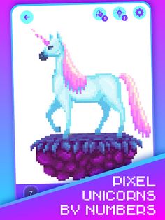 Pixel Unicorns Coloring Book - Screenshot 1