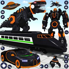 Dino Transform Robot Car Game - Screenshot 1