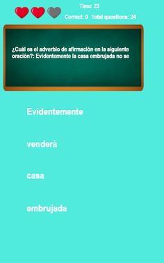 Los Adverbios Juego Educativo - Screenshot 2