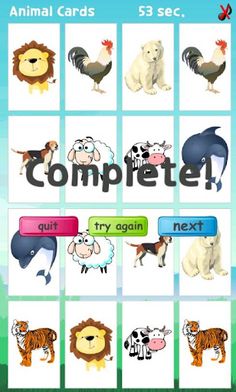 Animal Cards - Test your memor - Screenshot 4
