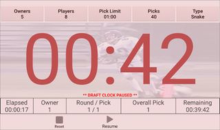 J42 Fantasy Draft Clock - Screenshot 3