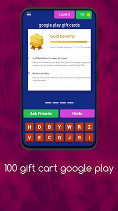 100 Gift Card Quiz Google Play - Screenshot 4