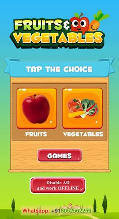 Learn Fruits and Vegetables - Screenshot 1