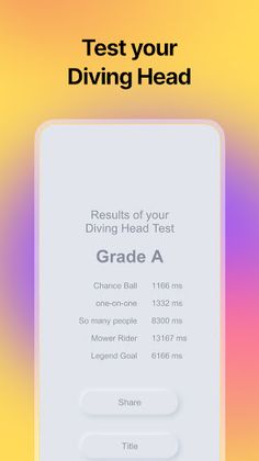 Diving Head Test - Screenshot 1