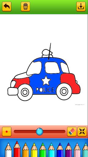 Police Car Coloring Game - Screenshot 3