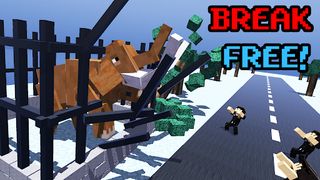 Blocky Dino Park Mammoth Rage - Screenshot 1