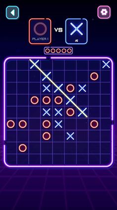 Tic Tac Toe Glow - XO 2 PLAYER - Screenshot 3