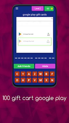 100 Gift Card Quiz Google Play - Screenshot 3