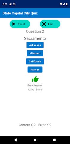 USA Capital City Quiz - Screenshot 3