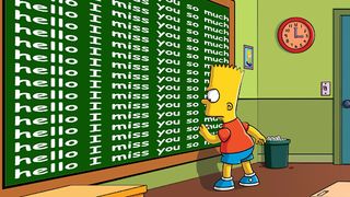 Bart writes on the blackboard - Screenshot 1